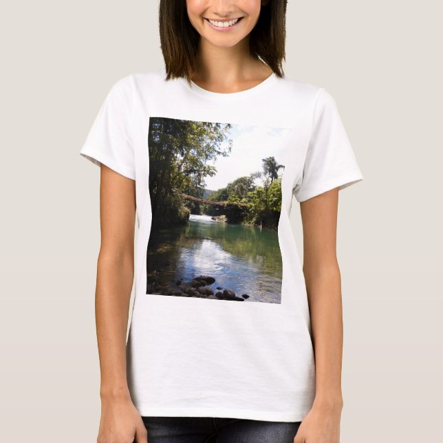 Dina beställnings- kvinna grundläggande T-tröja Tröja (Framsida)