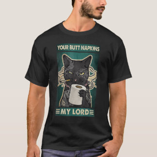 Dina byxtygsnäsdukar min herre svarta katt tatueri t shirt
