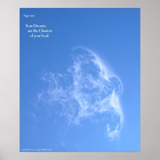 Dina drömmar är dina själars chariot poster (Framsidan)
