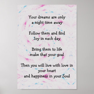 Dina drömmar inspirerande poster