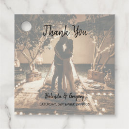 Dina egna foton som matas in i Bröllop-presentatio Gåvor Etiketter