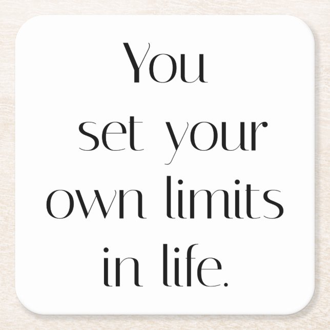 Dina egna gränsvärden Underlägg Pappert Papper Kvadrat (Framsidan)