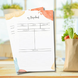 Dina Familjerecept Pappersblad