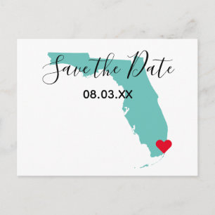 Dina Färger Florida Kartform Spara Datumet Meddelande Vykort
