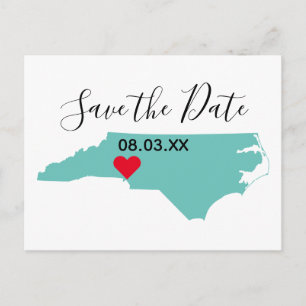 Dina Färger North Carolina Kartform Spara Datum Meddelande Vykort