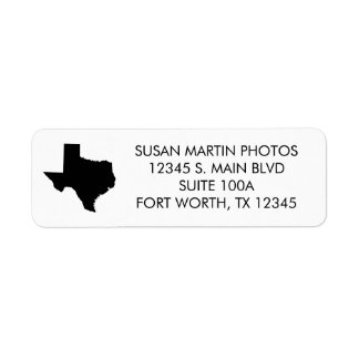 Dina Färger Texas Modern Minimalist Returadress Etikett
