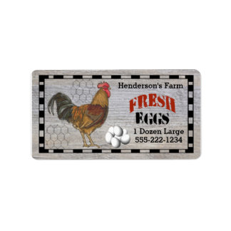Dina färskäggs från gården adressetikett