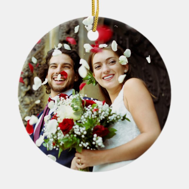 Dina Favoritbröllopsfoton Julgransprydnad Keramik (Framsidan)
