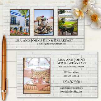 Dina foton Bed and Breakfast Semester Visitkort