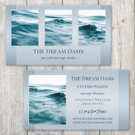 Dina foton Dream Blue Spa-massage Visitkort