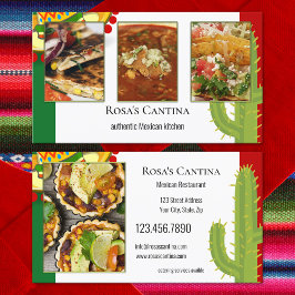 Dina foton Mexikansk Restaurang Cateringtjänster Visitkort