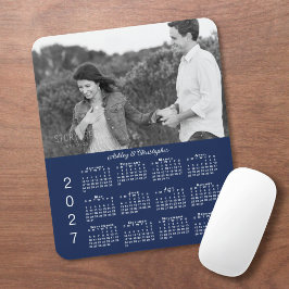 Dina fotonamn Marinblå 2027-kalender Musmatta