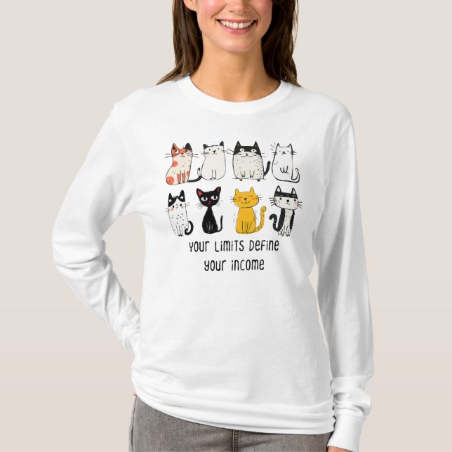 Dina gränser definierar dina inkomster t shirt (Framsida)