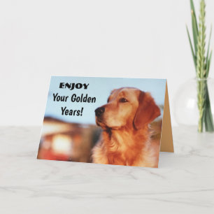 Dina gyllene år Pensionärsönskan Golden Retriever Kort