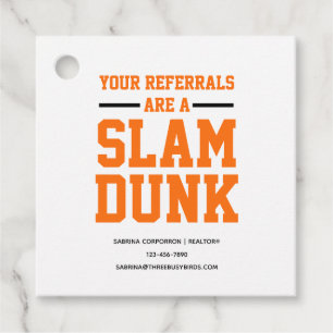 Dina hänskjutanden är en slam dunk med kontaktuppg gåvor etiketter