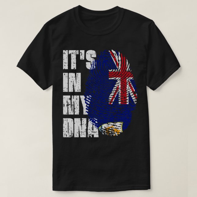 DINA I MIN DNA-ANguilla Flagga Boy Girl Gift T Shirt (Design framsida)