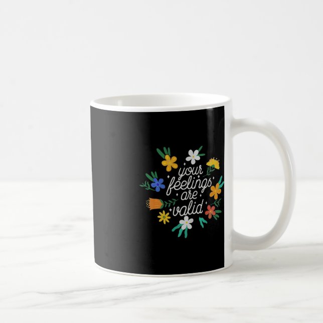 Dina känslor är giltiga för kvinnors psykiska häls kaffemugg (Höger)