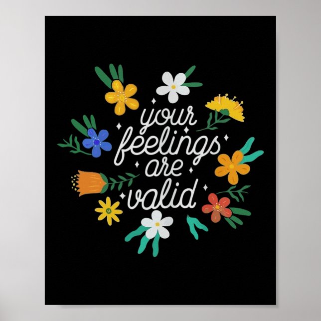 Dina känslor är giltiga för kvinnors psykiska häls poster (Framsidan)