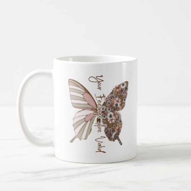 Dina känslor är giltiga kaffemugg (Vänster)