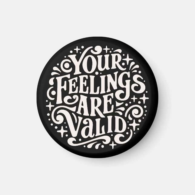 Dina känslor är giltiga som stöd för psykisk hälsa magnet (Framsidan)