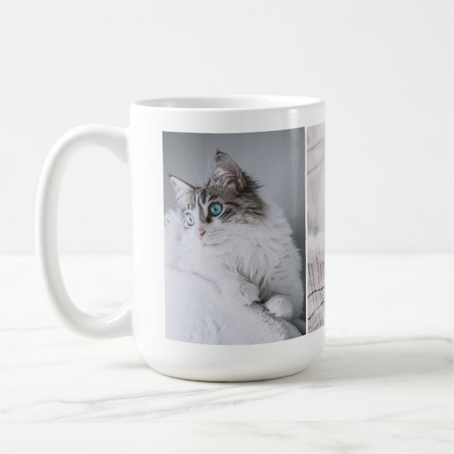 Dina katt hund husdjur foton collage kaffemugg (Vänster)