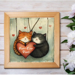Dina Kattunge Cuddles Poster murkonst