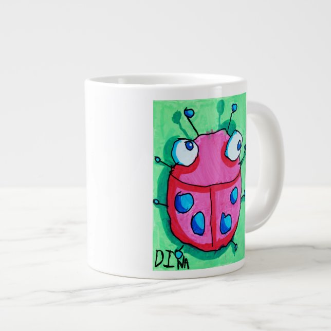 Dina Ladybug (dubbla image) Jumbo storlekare Mugg (Framsida höger)