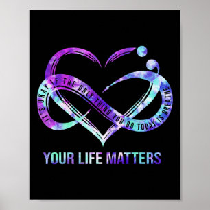 Dina livsproblem Semikolon Suicide Prevention Aw Poster