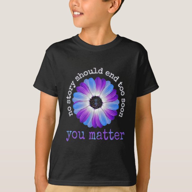 Dina livsproblem Självmordsförebyggande medvetande T Shirt (Framsida)