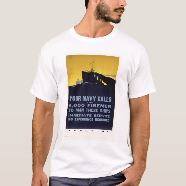 Dina marinappeller - behövda brandmän (US02298) Tee (Framsida)