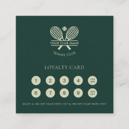 Dina medlemmar i Tennis Klubb Namn Elegant Lojalitetskort