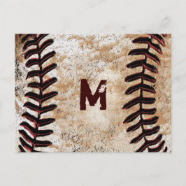 Dina Monogram Vintage Baseball Postkort Vykort