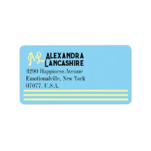 Dina monogrammade etiketter - flerfärgade