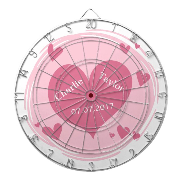 Dina namn & daterar i en hjärta som den piltavla (Framsidan)