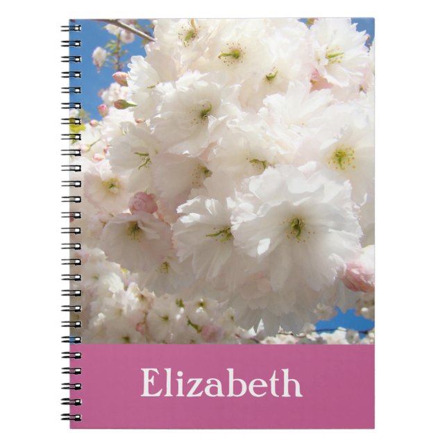 Dina Namnböcker Rosa Blommor Kärlek Anteckningsbok (Framsidan)