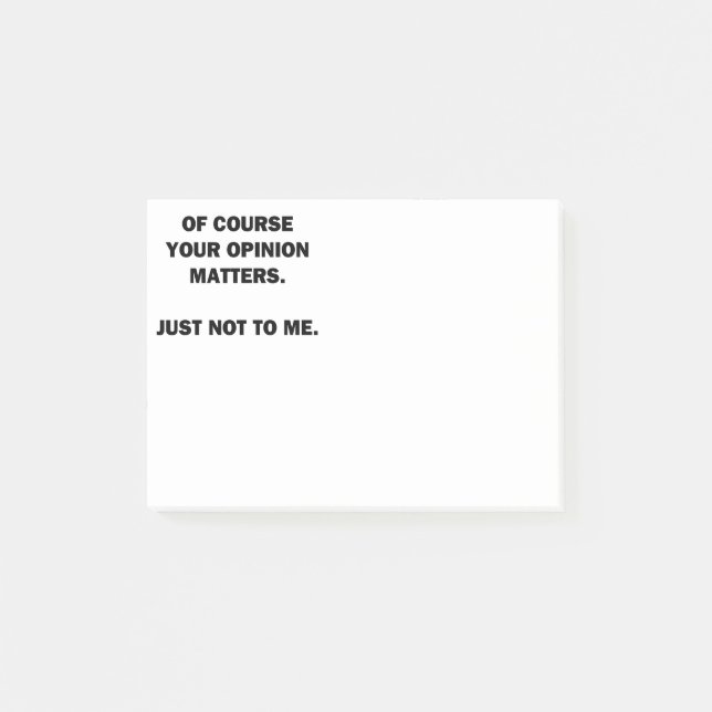 Dina Opinon materier Post-it Block (Framsida)