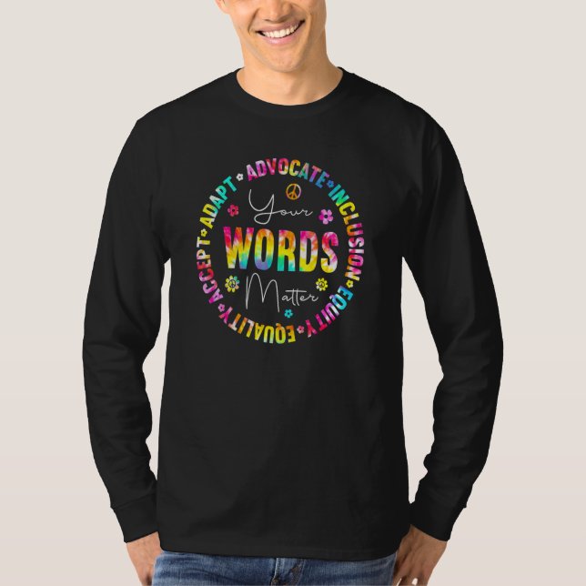 Dina Ord Har Betydelse Tie Dye Talterapi Undervisn T Shirt (Framsida)