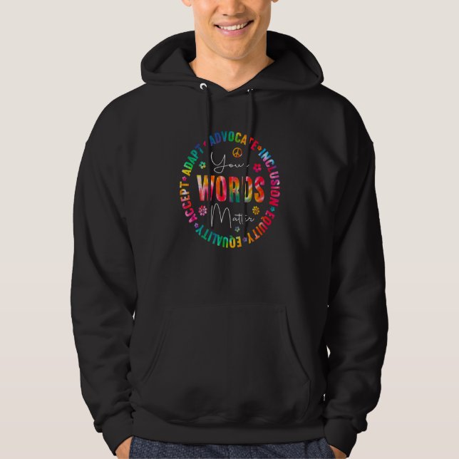 Dina Ord Spelar Roll Speciallärare Tie Dy Hoodie (Framsida)