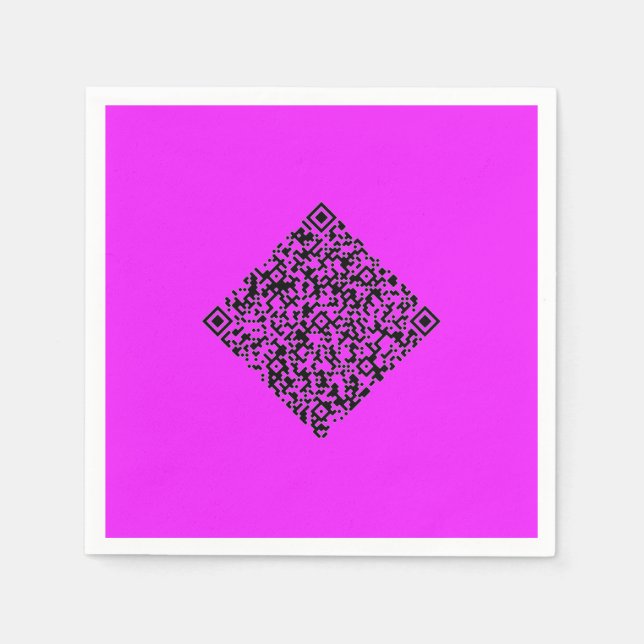 Dina QR-kod-festservietter Exempel Anpassade färge Pappersservett (Framsidan)