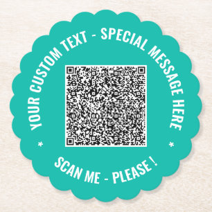 Dina QR-kod Pappersunderlägg Anpassad Text och Fär Underlägg Papper