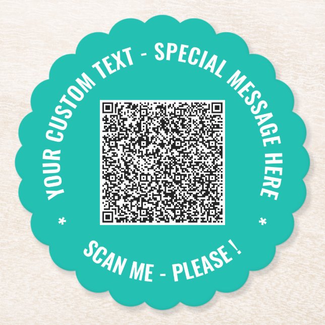 Dina QR-kod Pappersunderlägg Anpassad Text och Fär Underlägg Papper (Framsida)
