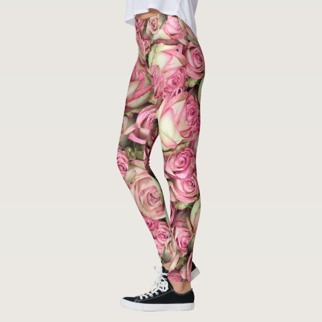 Dina rosa ros leggings (Vänster)