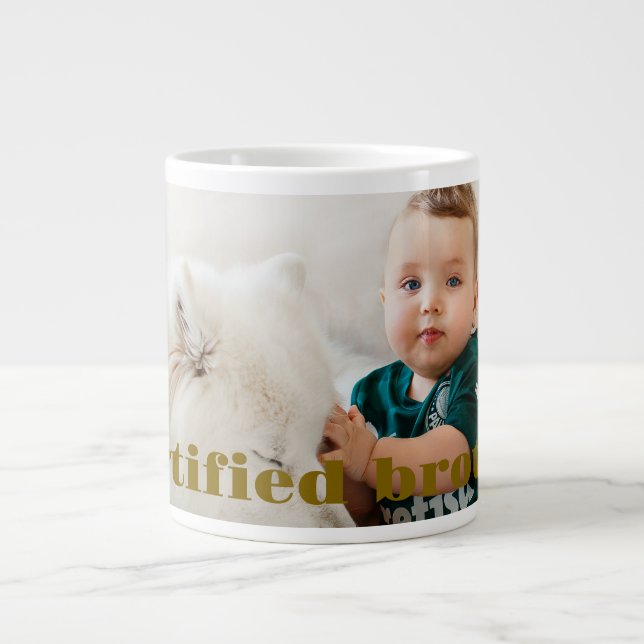 Dina sällskapsdjur med baby-foto jumbo mugg (Framsidan)