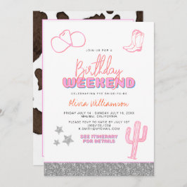 DINA Space Cowgirl Desert Birthday Helg Inbjudningar