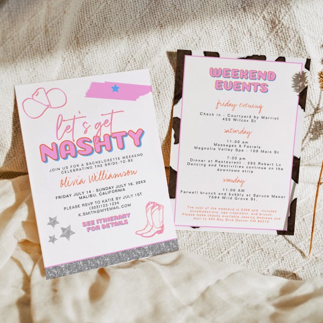 DINA Space Cowgirl Desert Låt oss Nashty Bach I Inbjudningar (Skapare uppladdad)