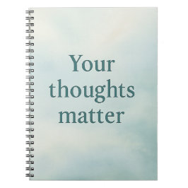 Dina Tankar Är Viktiga – Lugn Pastell Motivational Anteckningsbok