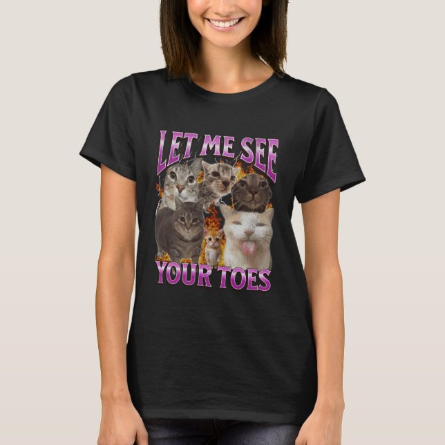 Dina Tår Roliga Katt Meme Bootleg Grafisk T Shirt (Framsida)