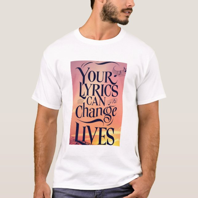 Dina texter kan förändra liv t shirt (Framsida)