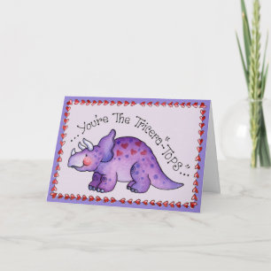 Dina Tricera-Tops - Greeting Card Kort