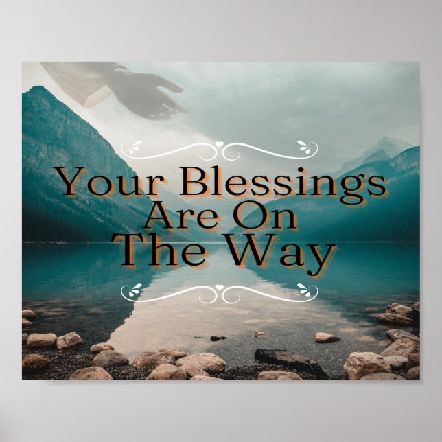 Dina välsignelser är på väg poster (Framsidan)
